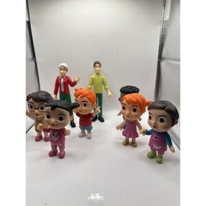 Lot Cocomelon Figure Toy Grandma Dad And Kids Figurine 3.5"